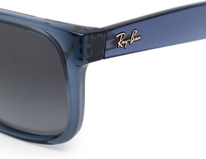 Ray-Ban Justin zonnebril met vierkant montuur Blauw