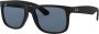 Ray-Ban Justin zonnebril met vierkant montuur Zwart - Thumbnail 2