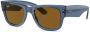 Ray-Ban Zonnebril met wayfarer montuur Blauw - Thumbnail 3