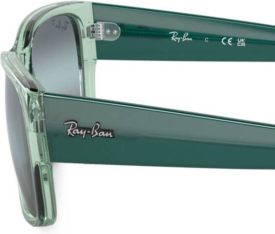 Ray-Ban Zonnebril met rechthoekig montuur Groen