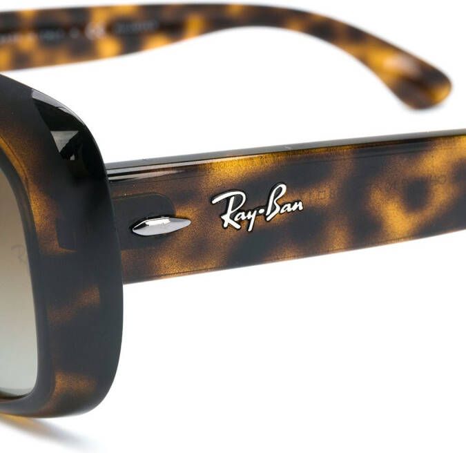 Ray-Ban rechthoekig gevormde zonnebril Bruin