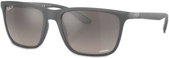 Ray-Ban Zonnebril met rechthoekig montuur Grijs