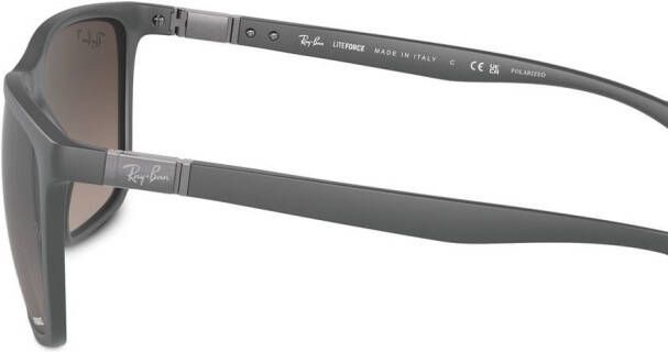 Ray-Ban Zonnebril met rechthoekig montuur Grijs