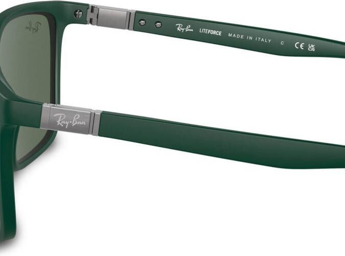 Ray-Ban Zonnebril met rechthoekig montuur Groen
