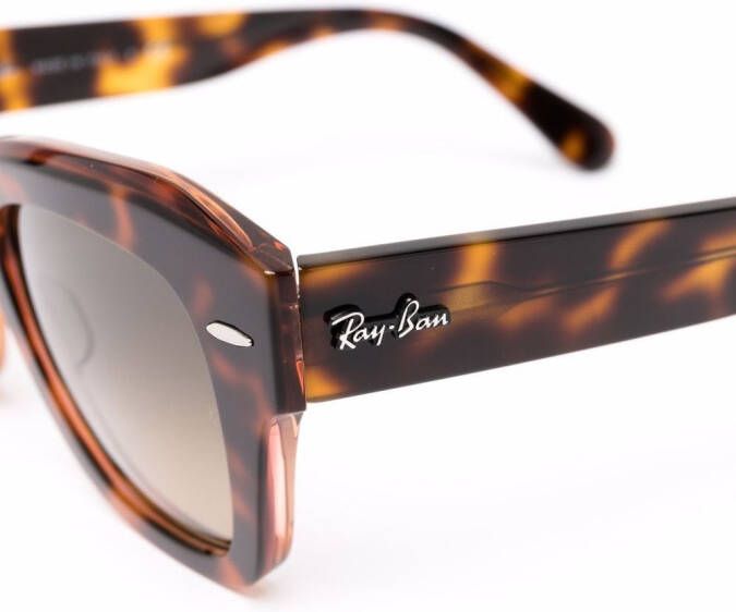 Ray-Ban State Street zonnebril met rond montuur Bruin