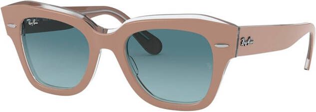 Ray-Ban State Street zonnebril met vierkant montuur Bruin