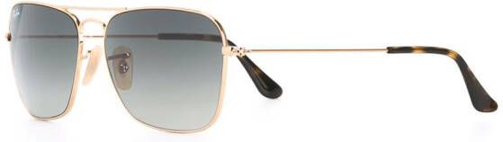 Ray-Ban vierkante zonnebril Goud