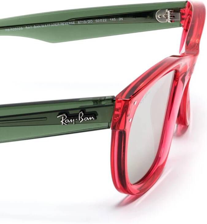 Ray-Ban Wayfarer Reverse zonnebril met vierkant montuur Groen