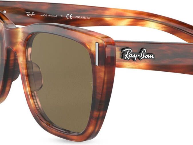 Ray-Ban Wayfarer zonnebril met schildpadschild design Bruin