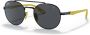 Ray-Ban Zonnebril met rond montuur Zwart - Thumbnail 2