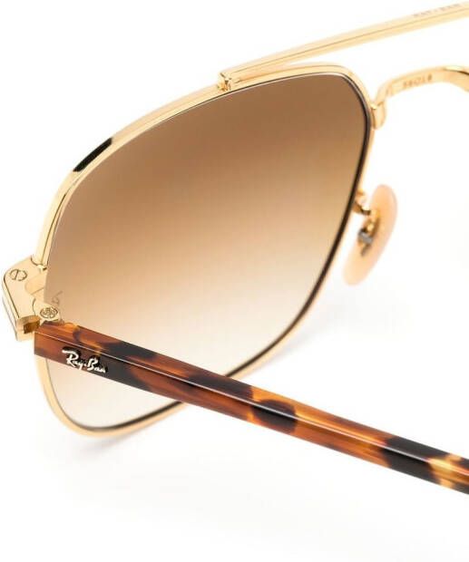 Ray-Ban Zonnebril met aviator montuur Goud