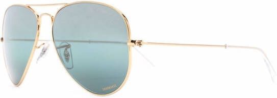 Ray-Ban Zonnebril met piloten montuur Goud