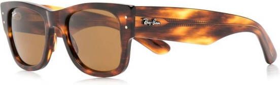 Ray-Ban Zonnebril met rechthoekig montuur Bruin