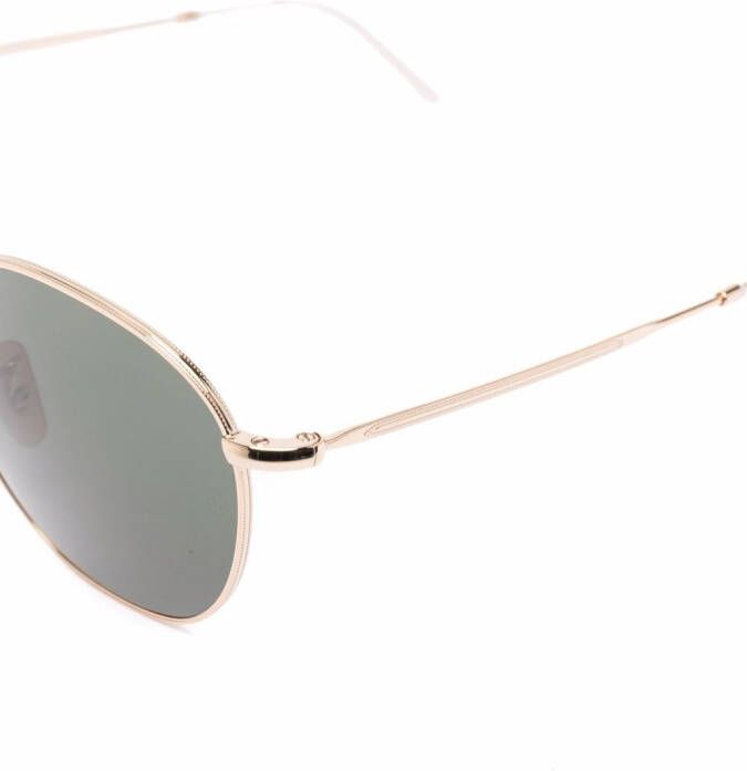 Ray-Ban Zonnebril met rechthoekig montuur Goud