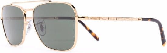 Ray-Ban Zonnebril met rechthoekig montuur Goud