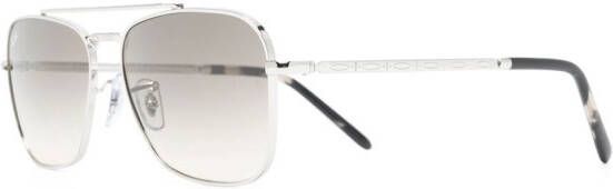 Ray-Ban Zonnebril met rechthoekig montuur Zilver