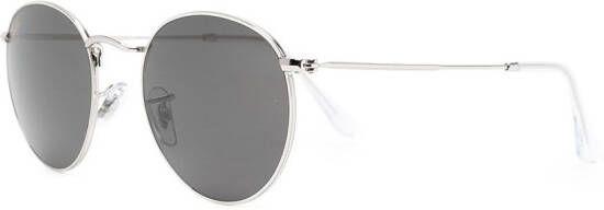 Ray-Ban Zonnebril met rond montuur Zilver