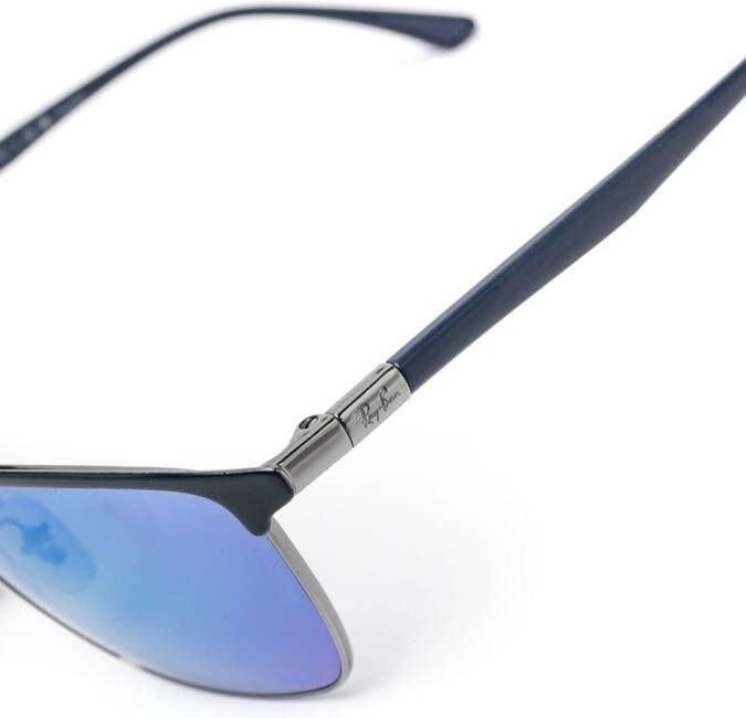 Ray-Ban Zonnebril met vierkant montuur Blauw