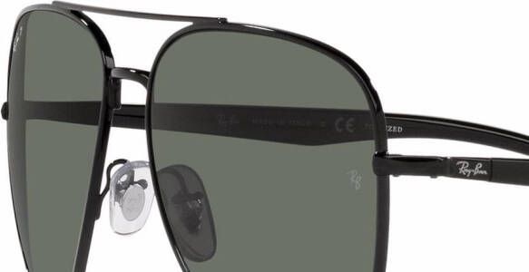 Ray-Ban Zonnebril met vierkant montuur Zwart