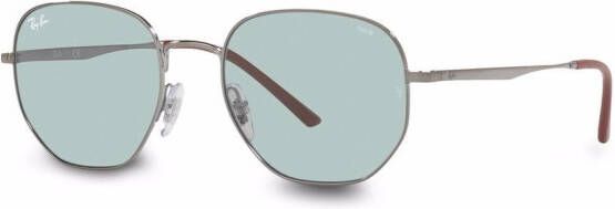 Ray-Ban Zonnebril met zeshoekig montuur Grijs