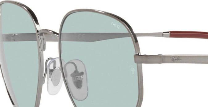 Ray-Ban Zonnebril met zeshoekig montuur Grijs