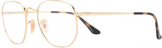 Ray-Ban Zonnebril met zeshoekig montuur Goud