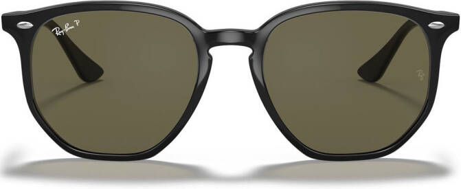 Ray-Ban Zonnebril met zeshoekig montuur Zwart