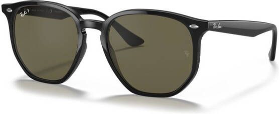 Ray-Ban Zonnebril met zeshoekig montuur Zwart