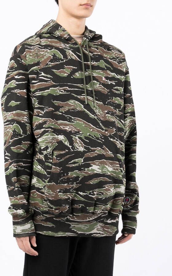 Readymade Hoodie met camouflageprint Groen