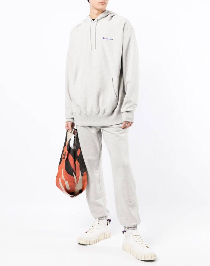 Readymade Hoodie met geborduurd logo Grijs