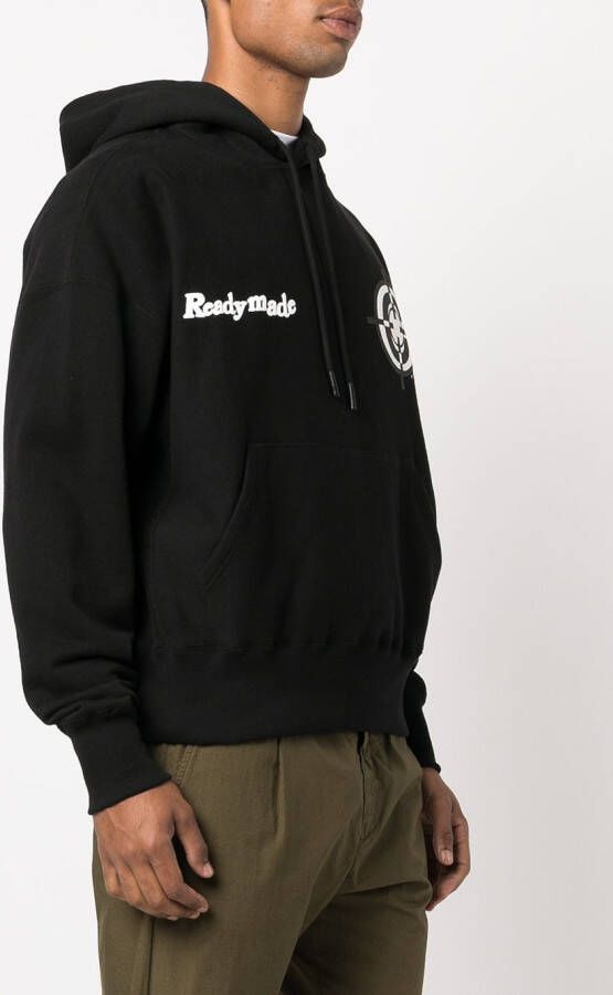 Readymade Hoodie met grafische print Zwart