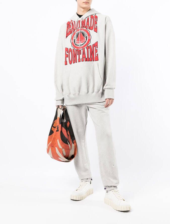 Readymade Hoodie met logoprint Grijs