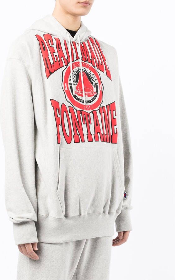Readymade Hoodie met logoprint Grijs