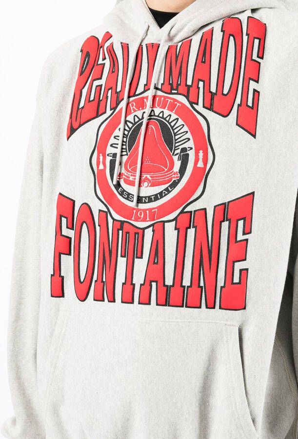 Readymade Hoodie met logoprint Grijs