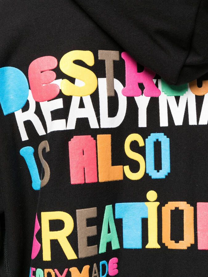 Readymade Hoodie met print Zwart