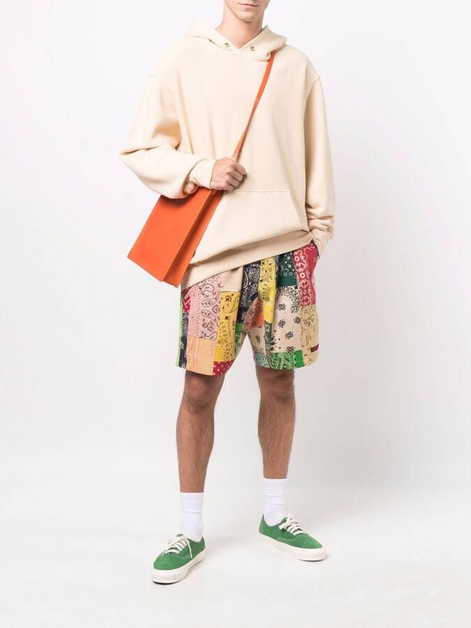 Readymade Shorts met patchwork Beige
