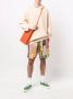 Readymade Shorts met patchwork Beige - Thumbnail 2