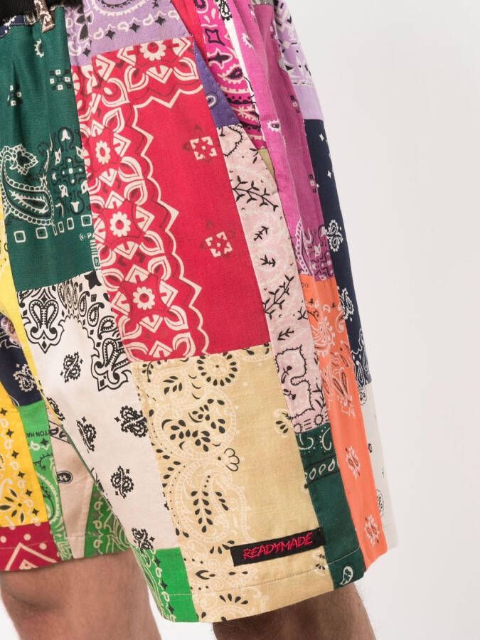 Readymade Shorts met patchwork Beige