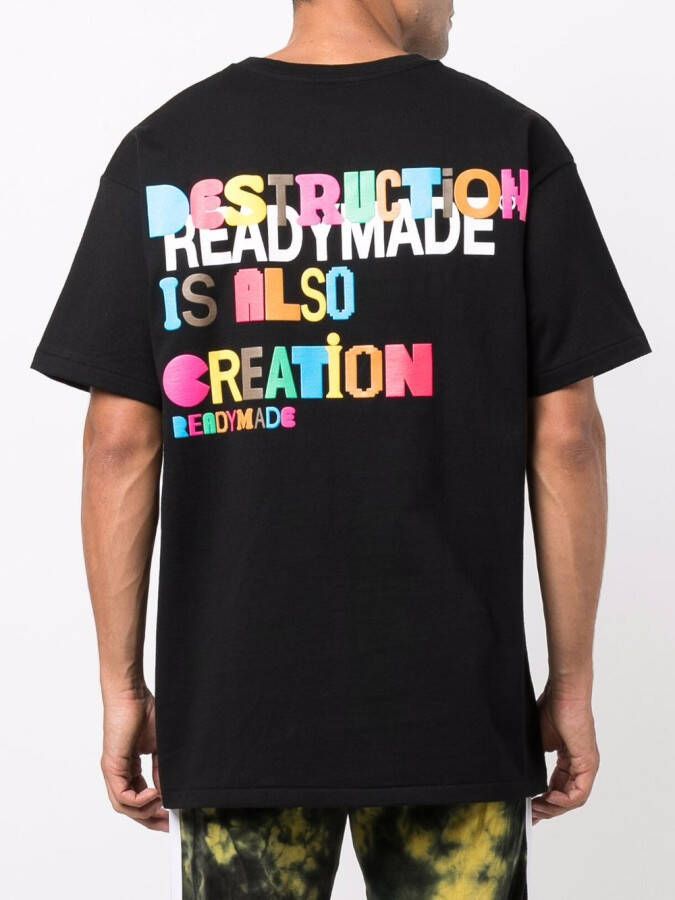Readymade T-shirt met print Zwart
