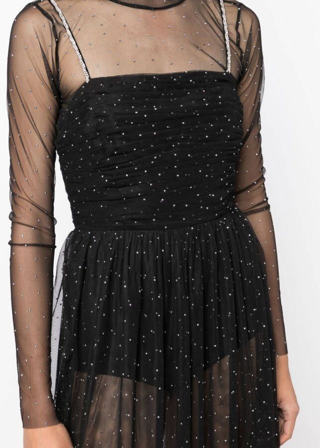 Rebecca Vallance Doorzichtige jurk Zwart