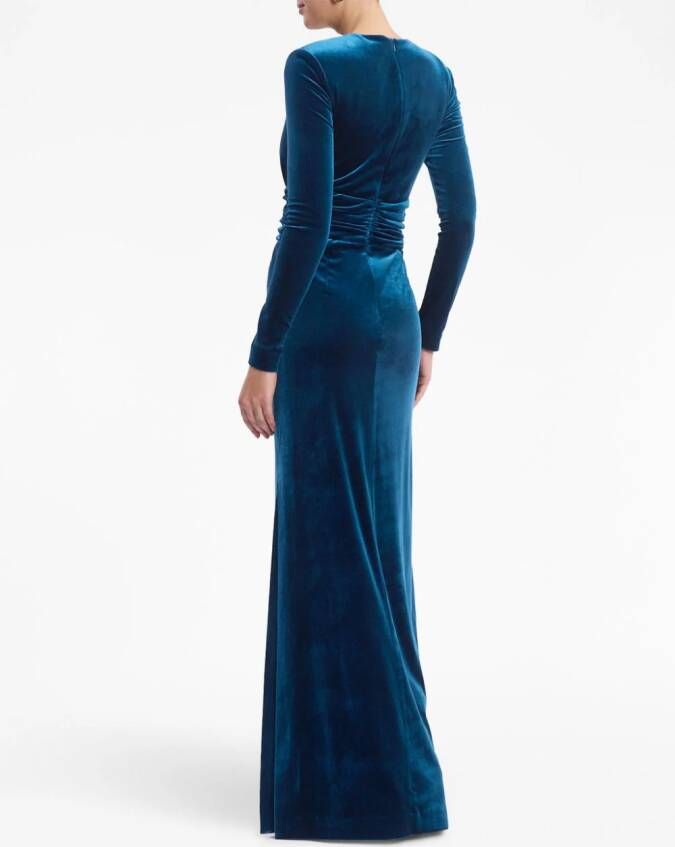 Rebecca Vallance Avondjurk met strikdetail Blauw