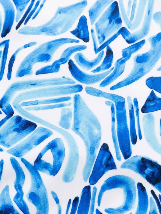 Rebecca Vallance Bikinislip met abstracte print Blauw