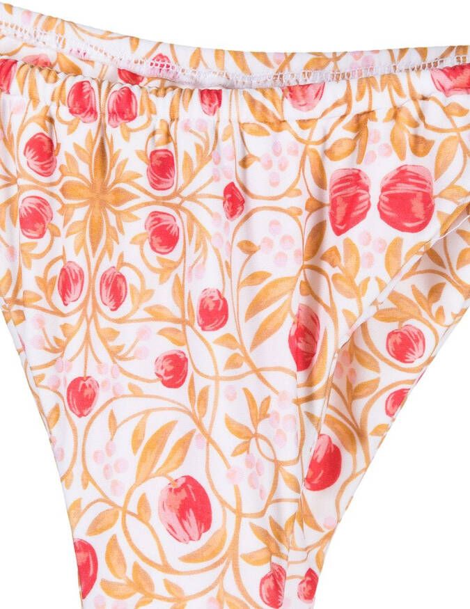 Rebecca Vallance Bikinislip met bloemenprint Wit