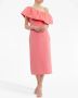 Rebecca Vallance Brittany asymmetrische midi-jurk Roze - Thumbnail 2