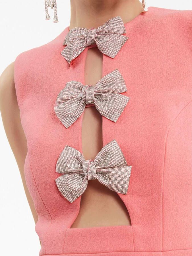 Rebecca Vallance Brittany mini-jurk met strik Roze