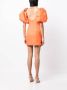 Rebecca Vallance Mini-jurk met pofmouwen Oranje - Thumbnail 4
