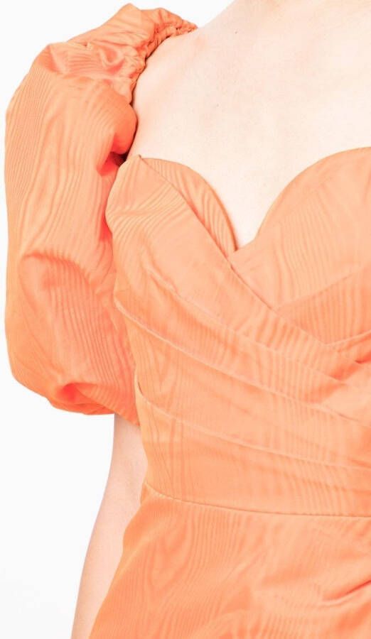 Rebecca Vallance Mini-jurk met pofmouwen Oranje