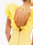 Rebecca Vallance Midi-jurk met ruches Geel - Thumbnail 5