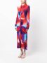 Rebecca Vallance Midi-jurk met lange mouwen Paars - Thumbnail 3