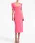 Rebecca Vallance Marie midi-jurk met pofmouwen Roze - Thumbnail 2